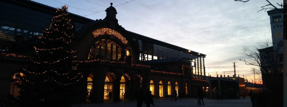 backpacking in Germany Erfurt central station