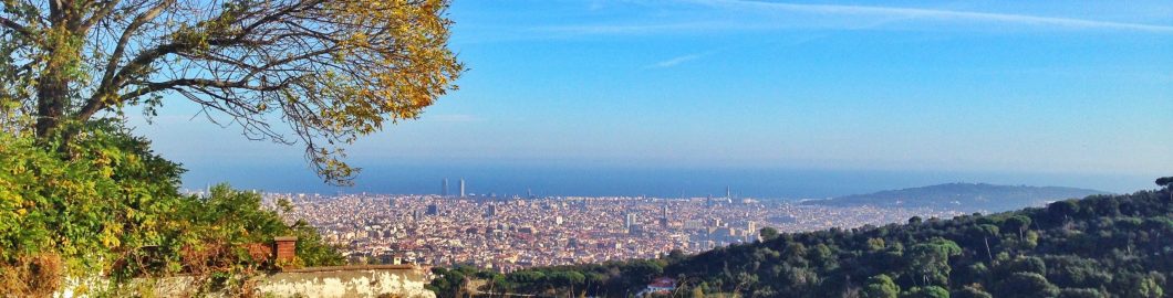 hiking in Barcelona, view from Carretera de les Aigues